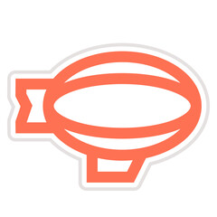 Flying Airship Vector Icon Design Illustration © Graphixs Art