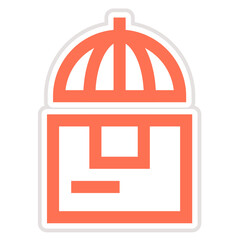 Fototapeta premium Parcel Protection Vector Icon Design Illustration