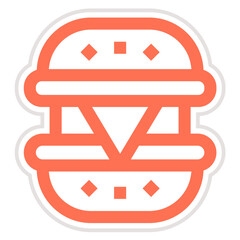 Cheese Burger Vector Icon Design Illustration