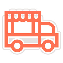 Food Truck Vector Icon Design Illustration