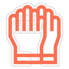Obraz premium Rubber glove Vector Icon Design Illustration