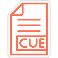 CUE Vector Icon Design Illustration