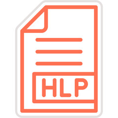 HLP Vector Icon Design Illustration