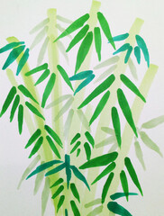 Practice drawing colored lines with  leaf bamboo  copic marker	