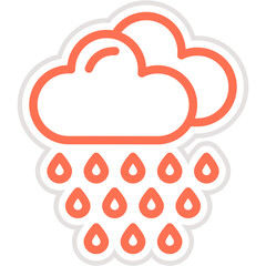 Rain Vector Icon Design Illustration