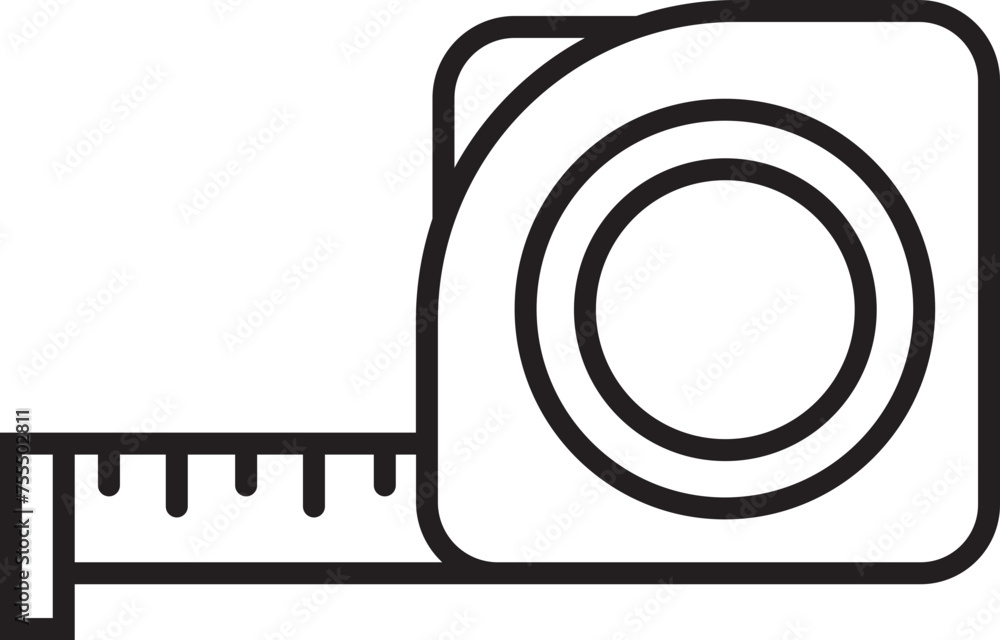 Poster measuring tape icon vector. outline style editable stock for mobile concept and web design. simple r