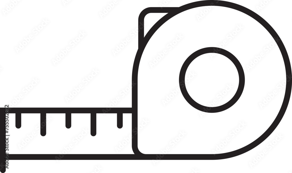 Poster measuring tape icon vector. outline style editable stock for mobile concept and web design. simple r
