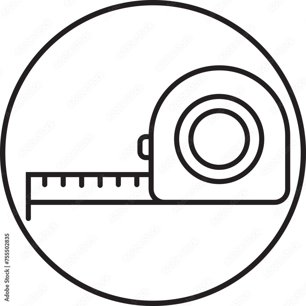 Poster measuring tape icon vector. outline style editable stock for mobile concept and web design. simple r