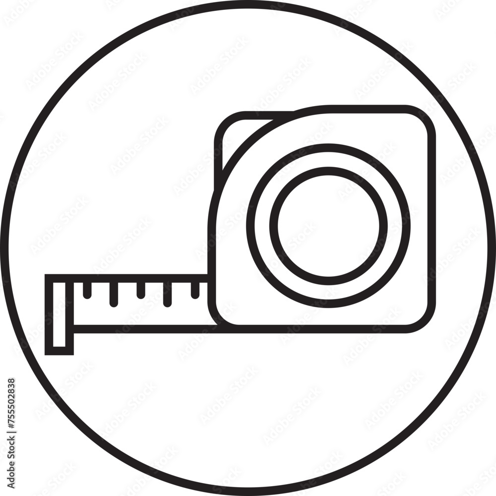 Poster measuring tape icon vector. outline style editable stock for mobile concept and web design. simple r