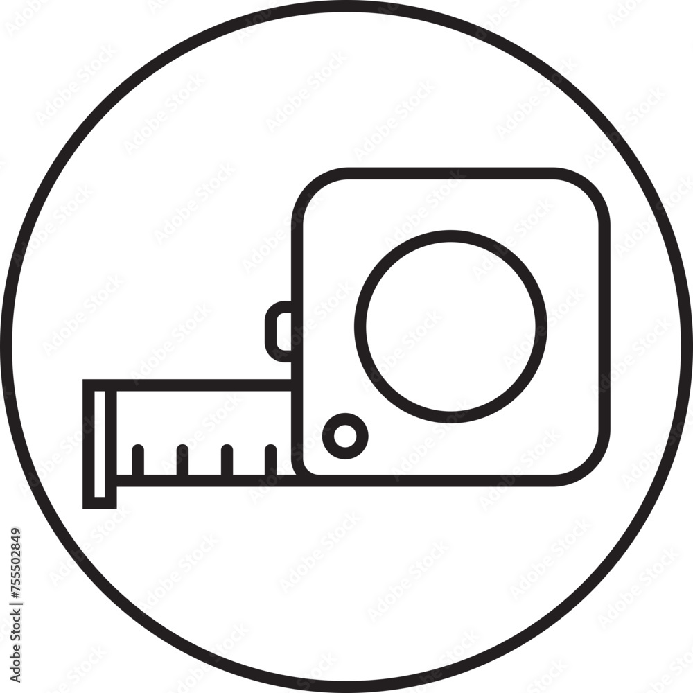 Poster measuring tape icon vector. outline style editable stock for mobile concept and web design. simple r