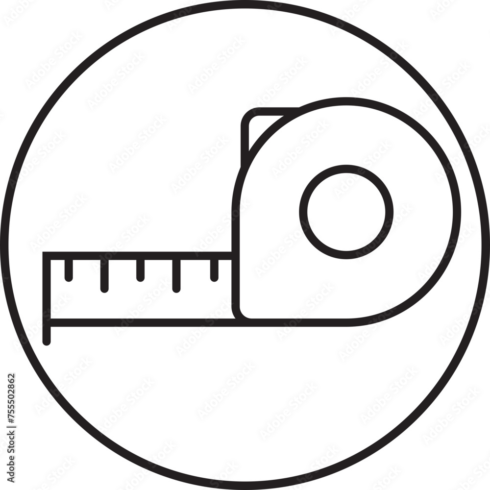 Poster measuring tape icon vector. outline style editable stock for mobile concept and web design. simple r