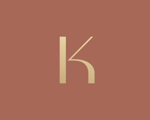 Letter K logo icon design. Classic style luxury monogram.