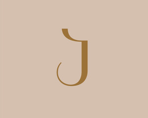 Letter J logo icon design. Classic style luxury monogram.
