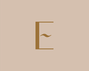 Letter E logo icon design. Classic style luxury monogram.