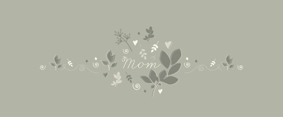 Mother's Day card. Mom. 