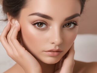 Fototapeta premium close up portrait of woman