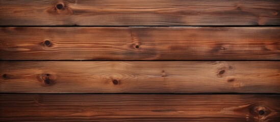 Obraz na płótnie Canvas A close-up view of a sturdy wooden wall with a rich brown background. The wooden planks are tightly assembled, showcasing a natural and rustic aesthetic.
