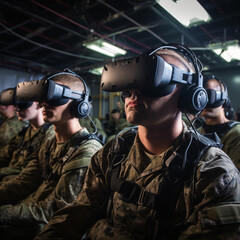 Soldiers with VR glasses.