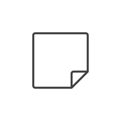 Square Label line icon