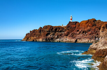 Fototapeta na wymiar Lighthouse Punta de Teno, Island Tenerife, Canary Islands, Spain, Europe.