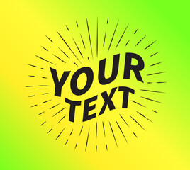 Vintage sunburst. Sunrise rays light burst line. Fireworks starburst logotype. Vector illustration