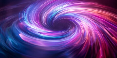Obraz premium Colorful swirling light vortex on a dark background