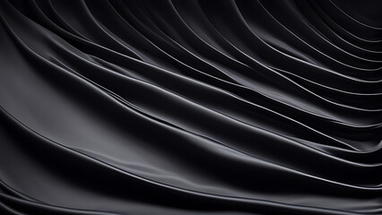 folds of black satin fabric