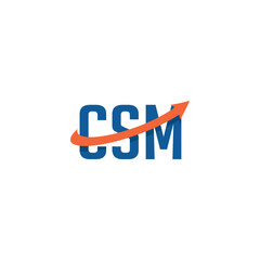 letter CSM logo design template