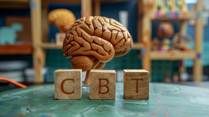 A professional therapist conducts Cognitive Behavioral Therapy (CBT) session with a patient to improve mental health and wellness.