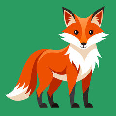 Obraz premium Fox, vixen, vulpine, polar fox, blue fox, dodger, pet, vector, illustration, draw, cartoon, pretty, cute 