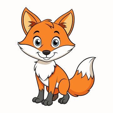 Fox, vixen, vulpine, polar fox, blue fox, dodger, pet, vector, illustration, draw, cartoon, pretty, cute
