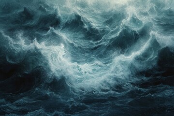 Fototapeta na wymiar Swirling Chaos: A Treacherous Sea