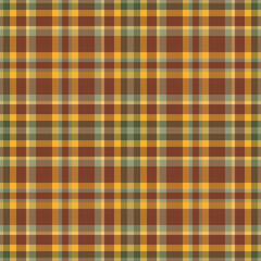 Plaid seamless pattern. Check fabric texture. Vector textile print.