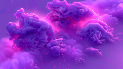 Purple substance hovering in the air