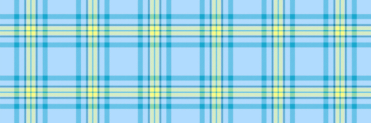 Valentine fabric pattern plaid, canadian background texture vector. Real check seamless tartan textile in cyan and yellow colors.