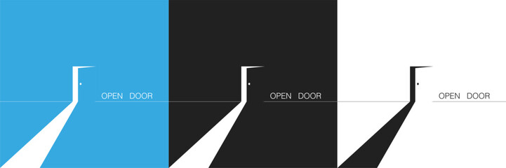 Half open door logo. Vector EPS 10