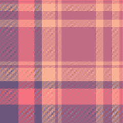 Vector fabric textile of seamless texture pattern with a background plaid tartan check.
