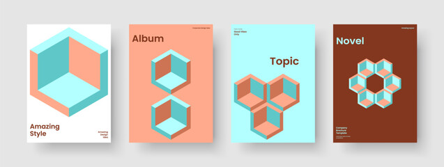 Abstract Book Cover Template. Isolated Flyer Layout. Geometric Background Design. Banner. Report. Poster. Brochure. Business Presentation. Magazine. Newsletter. Advertising. Handbill. Notebook