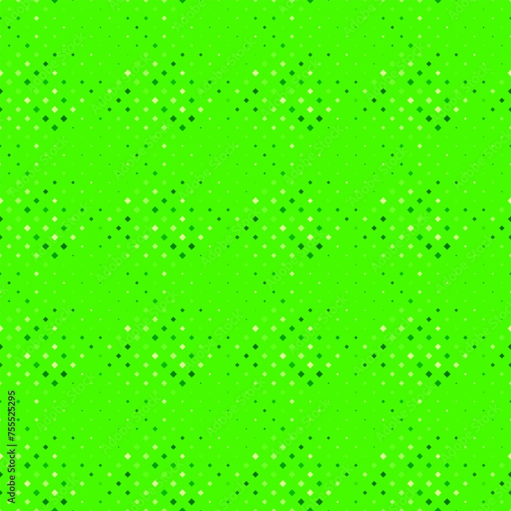 Poster geometrical seamless square pattern background - abstract green vector graphic from squares