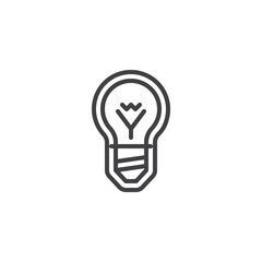 Light Bulb Sticker line icon