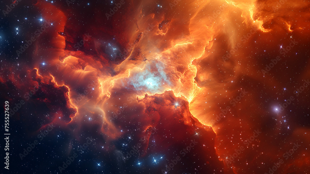 Poster nebulae and astronomical wonders in deep space background
