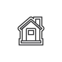 House Sticker line icon