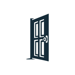 door company maker business logo vector illustration template design