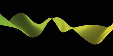 Abstract blend wave lines and technology background. Background lines wave abstract stripe design. Black background, mesh abstract, vector gradient line soft blend.	
