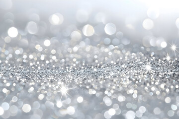 Shimmering silver glitter background with glitter