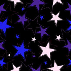 Obraz premium seamless background with bright neon stars