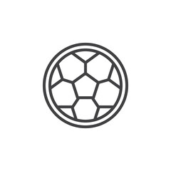 Soccer Ball Sticker line icon