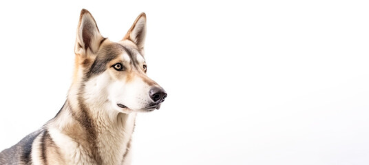 Fototapeta premium Purebred beautiful breed of dog Czechoslovakian Wolfdog, background nature.