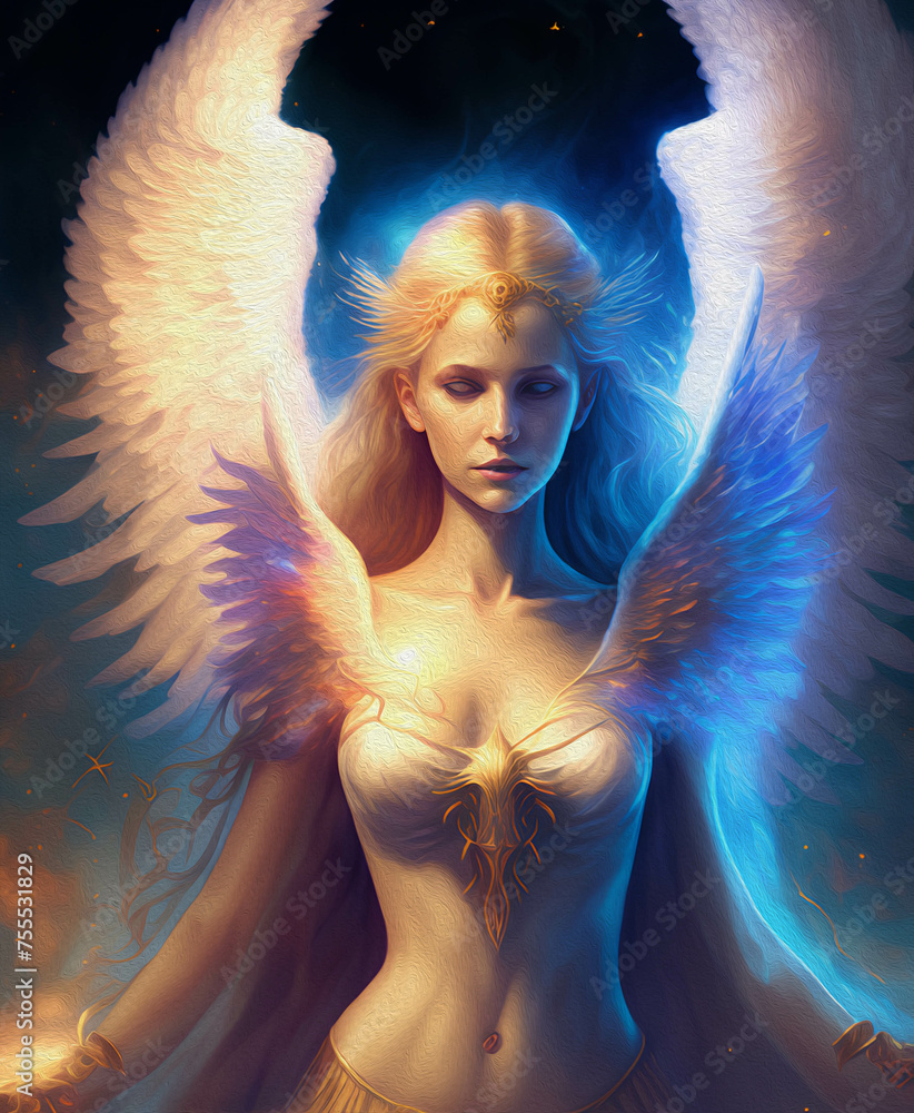 Poster Angel of Magic, Oil Painting