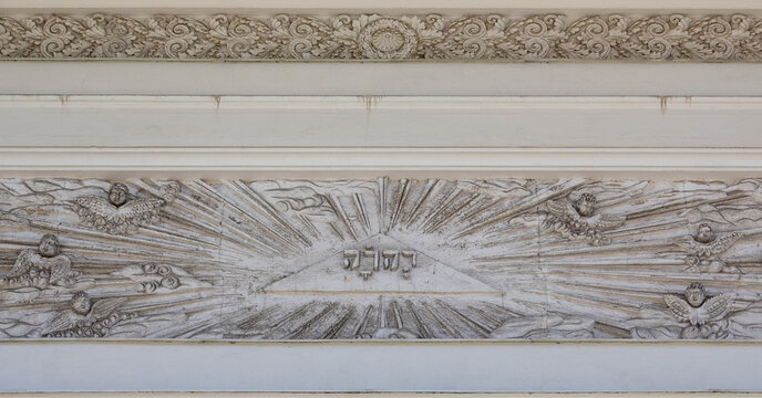 Details of Helsinki Cathedral (built in 1852), Finland